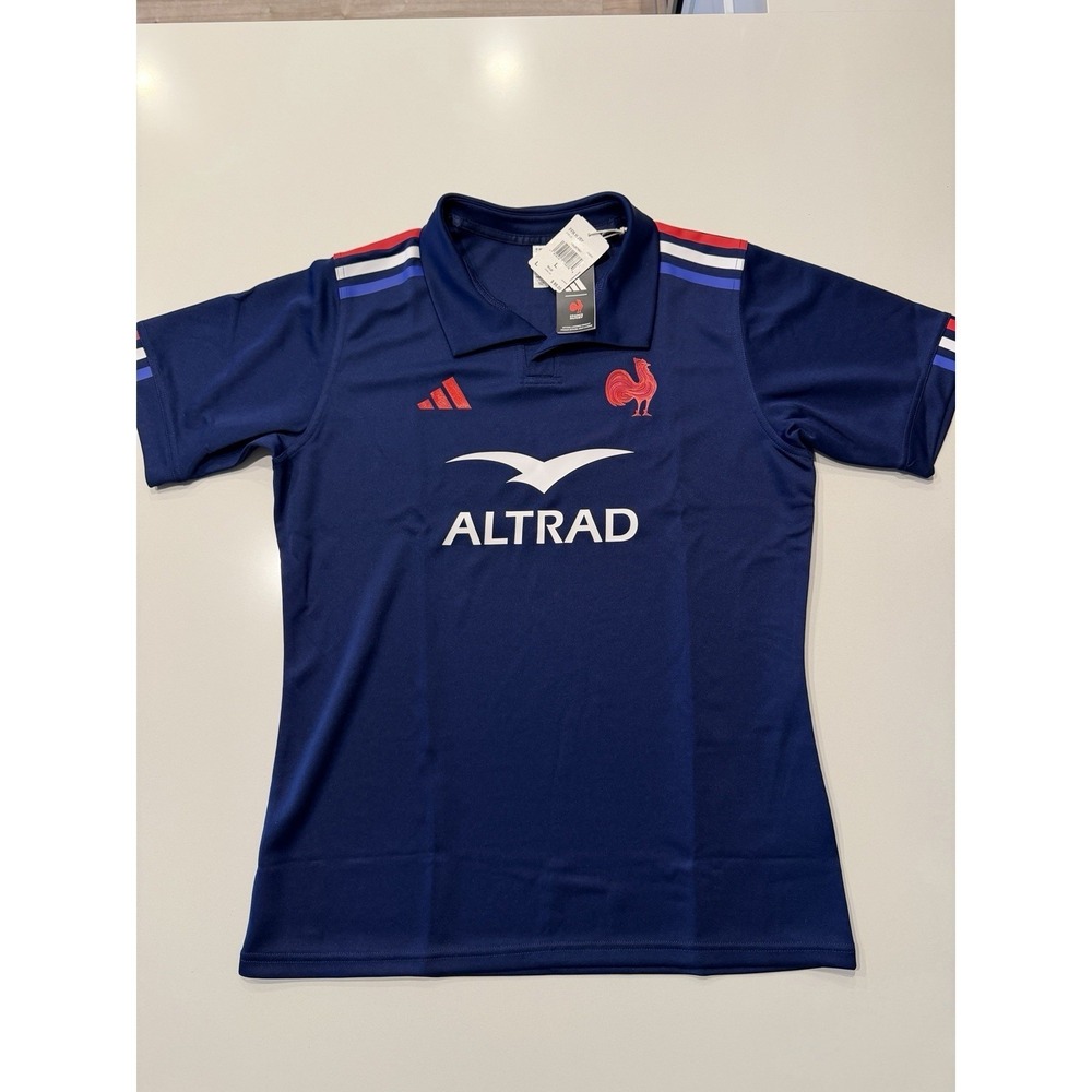 Adidas France Home Rugby Jersey Blue JG3533 Mens Large NWT